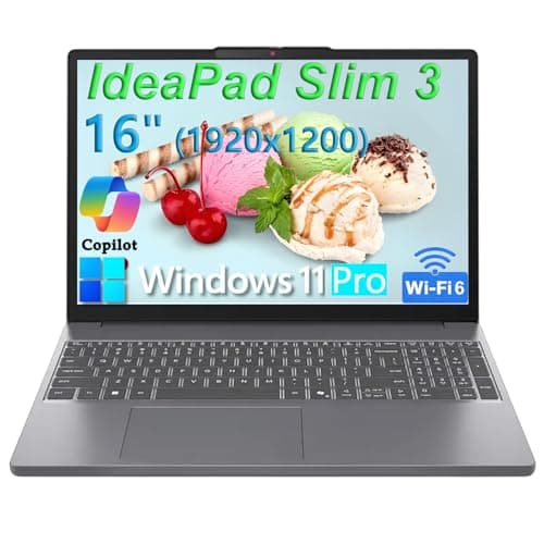 Lenovo Laptop Computer for Home Student Business, IdeaPad Slim 3, Intel i7-13620H (Beat Ultra 7 255U), 16GB DDR5 RAM, 256GB PCIe SSD, 16" FHD+, WiFi 6, Type-C, HDMI, Luna Grey, Windows 11 Pro, Wendbo - Image 1