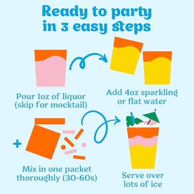 Craftmix Variety Pack, Makes 12 Drinks, Skinny Cocktail Mixers, Mocktails Non-Alcoholic Drinks - Made With Real Fruit - Vegan Low-Carb, Low-Sugar, Non-GMO, Dairy Free, Gluten Free, Easy to Mix - Image 5