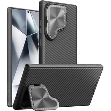 Nillkin for Samsung Galaxy S24 Ultra Case with Camera Cover, [Adjustable Kickstand] [Anti-Scratch] [Shockproof Bumper], Slim Hard Tough Protective Phone Case for Galaxy S24 Ultra Case 6.8 Inch- Black - Image 1