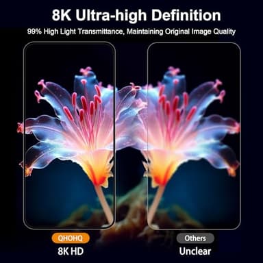 QHOHQ for iPhone 16 Screen Protector with Camera Lens Protector, [Military Grade Shatterproof], Top 9H+ Tempered Glass, Full Edge Coverage, Ultra Durable, with Easy Installation Tool [3+3 Pack] - Image 5