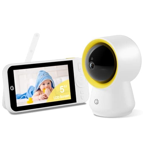 Ellie Baby Monitor No WiFi, Baby Monitor with Camera and Audio, 5" IPS 1080P with Wall Mount, 6000mAh Battery, 1000ft Range, Smart Monitoring 24hrs Playback, AI Cry Detection & Sleep Tracking - Image 1