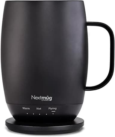 Nextmug Plus - Temperature-Controlled, Self-Heating Coffee Mug (Black - 18 oz.) - Image 1