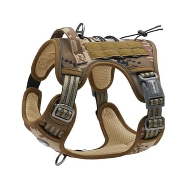AUROTH Tactical Pet Harness for Large Dogs No Pull Adjustable, Reflective K9 Working Training Easy Control Vest Military fpr Service Dog Desert Camo L - Image 2