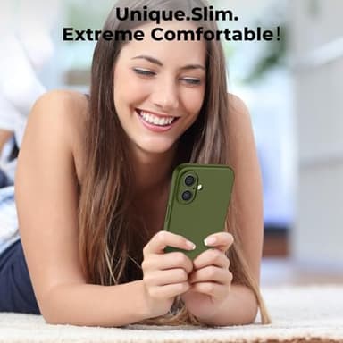 SUPFINE Designed for iPhone 16 Plus Case,Premium Liquid Silicone with [Soft Anti-Scratch Microfiber Lining][Upgraded Camera Protection] Slim Shockproof Phone Case for Men Women Girls,Cedar Green - Image 7