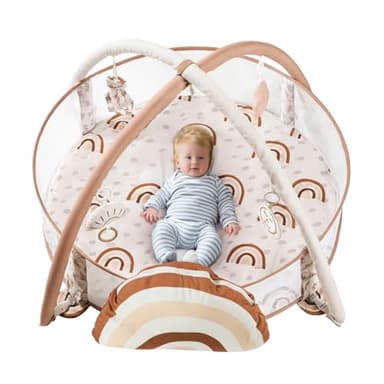 Crisschirs 6-in-1 XL Large Baby Gym & Ball Pit, Play Mat & Play Gym, Combination Baby Activity Gym with Milestone Cards for Sensory Exploration and Motor Skill Development, Balls are not Included - Image 8