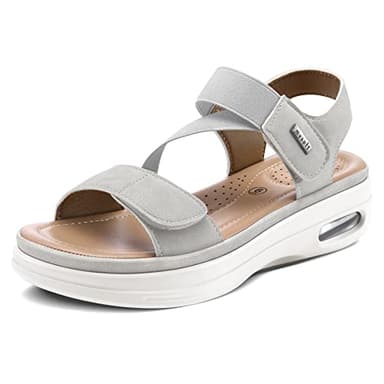 mysoft Women's Summer Walking Sandals Air Cushion Support Platform Ankle Strap Shoes Comfortable Casual Wedge Sandals - Image 1