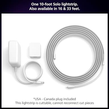 Philips Hue Indoor 10 Ft Smart LED Solo lightstrip Base Kit - 1 Pack - Control with Hue App - Compatible with Alexa, Google Assistant and Apple HomeKit - Image 2