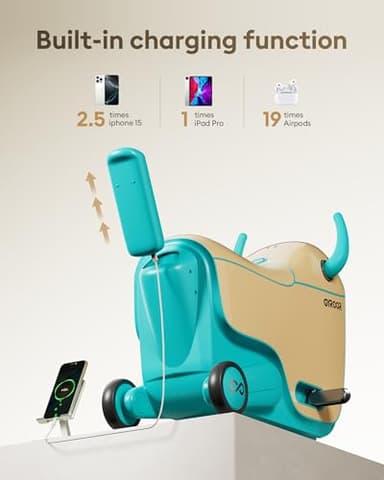 Gyroor GNU Kids Electric Ride-On Car with Flashing Wheels, Adjustable Speeds and 14L Storage, Electric Vehicles for Kids Aged 4-6 Years, 2-in-1 Ride-On and Storage, for Indoor, Outdoor, and Travel Use - Image 3