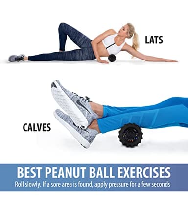 Zyllion Vibrating Peanut Massage Ball with 4 Modes - Cordless Rechargeable Electric Deep Tissue Massager Roller for Muscle Pain Relief, Black, ZMA-30 - Image 9