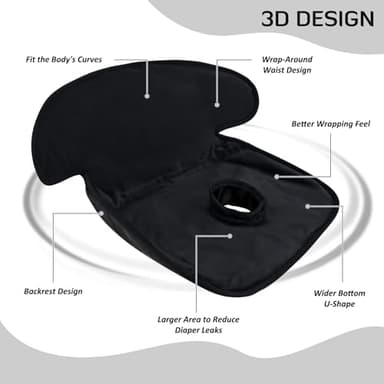INFANZIA Dry Seat, Car Seat Protector Waterproof Carseat Liner Potty Training Toddlers, Baby and Infants, Piddle Pad for Carseats Strollers (Black, 2 Packs - Image 8