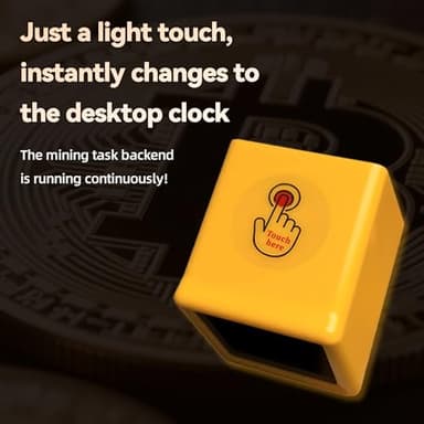 Nerdminer V2 NM Smart TV ESP32 BTC Solo Lottery Miner Lower Power Consumption Hashrate Reach 1060 KH/s Silent Desktop Clock (Yellow) - Image 8