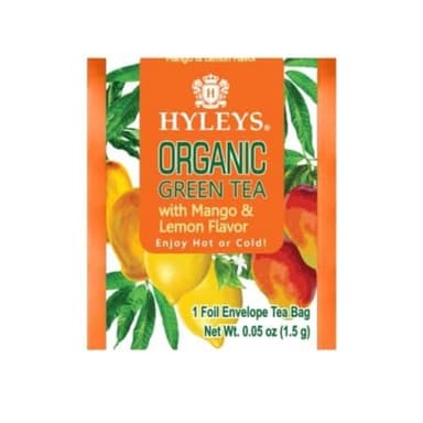 Hyleys Organic Green Tea Mango and Lemon Flavor - 25 Tea Bags - (6 Pack - 150 Tea Bags Total) - Image 6