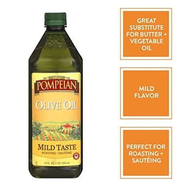 Pompeian Mild Taste Olive Oil, High Heat Cooking, Baking & Sauteing, High Smoke Point, 32 Fl Oz - Image 3