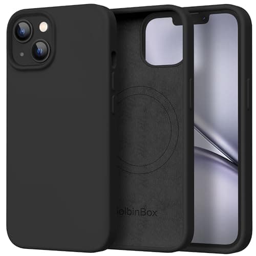 GolbinBox Magnetic for iPhone 15 Case, Compatible with MagSafe, [Soft Anti-Scratch Microfiber Lining], Slim Liquid Silicone Shockproof Protective Phone Case for iPhone 15 6.1 inch, Black - Image 1
