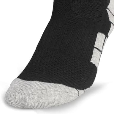 CWVLC Youth Soccer Socks 3 Pairs Girls Boys Volleyball Sport Team Athletic Knee High Long Tube Cotton Compression Socks Black Medium (5Y-7Y Youth/6-10 Women) - Image 4