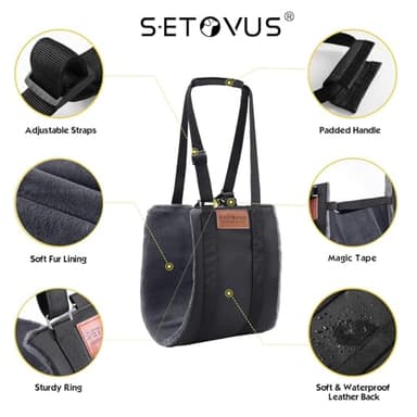 S-ETOVUS Dog Sling for Large Dogs Hind Leg Support, Magic Tape Dog Lift Harness, Soft Dog Support Harness for Back Legs, Hip Support Harness to Help Senior, Injured, Disabled and After ACL Surgery - Image 2