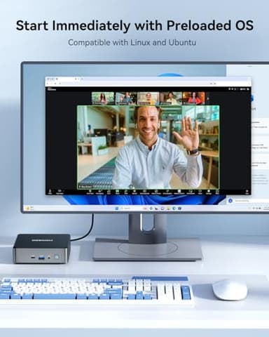 GEEKOM [High-Speed DDR5] Air12 Mini PC | 13th Gen Intel N150 | 16GB DDR5 | 512GB NVMe SSD | 8K@120Hz Triple Display | HDMI 2.0+DP 1.4 | 6 X USB | SD 4.0 Slot | Big Fan | VESA Home/Office/Edu - Image 9