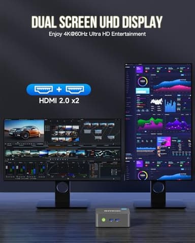 GMKtec G3 Plus Mini PC, Intel Twin Lake N150(Upgraded N100) 8GB RAM 256GB M.2 2280 SSD, Mini Desktop Computer Dual HDMI/WiFi6/BT5.2 - Image 8