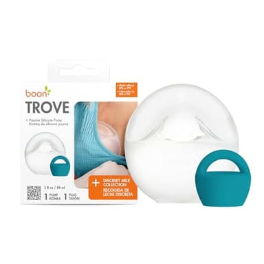 Boon Trove Silicone Manual Breast Pump - Passive Milk Collector - Hands Free Breast Pump for Nursing - Breastfeeding Essentials - 1 Count - Image 1