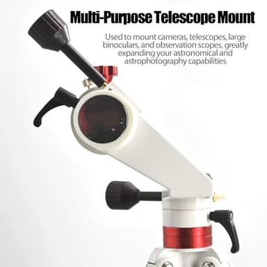 Altazimuth Telescope Mount, Alt-az Reflector Telescope Equatorial Mount, 3/8” Thread for Tripod Telescopes for Adults Astronomy, Coarse & Fine Adjustment, 22LBS Capacity - Image 4