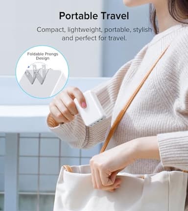 2Pack Flat USB C Wall Charger,40W 4Ports Foldable & Slim Fast Charging Block,Type C Cube Box Multiport Power Adapter Plug Brick Compatible with iPhone 17/16/15/14,Samsung,Pixel, AirPods4,Watch10 - Image 7