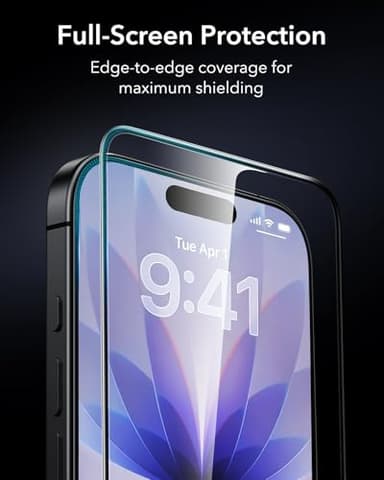 ESR 3 Pack 9H+ Glass for iPhone 17/iPhone 16 Pro Screen Protector, [Military-Grade Shatterproof], with AR Anti-Reflective Technology, Armorite Ultra-Tough Tempered Glass with Ultra Fit Tray - Image 7