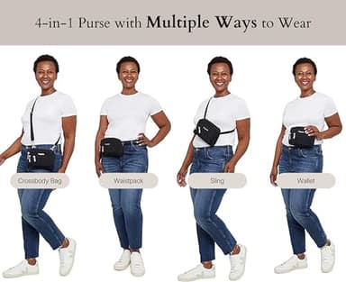 Baggallini womens Triple Zip Bagg cross body handbags, Midnight Blossom, One Size US - Image 5