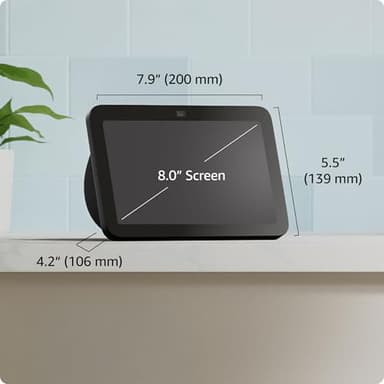 Amazon Echo Show 8, With Spatial Audio, Smart Home Hub, ideal for open living spaces, includes Alexa, Charcoal - Image 3