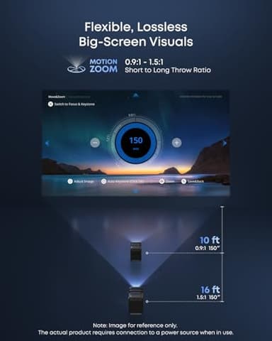 NEBULA X1 Triple Laser 4K Projector, Nebulamaster, 3500 ANSI Lumens, 56000:1 Contrast, 40W Stereo Sound, 0.9-1.5 Optical Zoom, Smart AI, Dolby Vision, 300" Screen, Built-In Micro Gimbal, GTV, Portable - Image 5