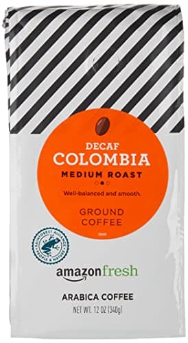 Amazon Fresh Decaf Colombia Ground Coffee, Medium Roast, 12 Ounce (Pack of 3) - Image 1