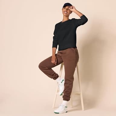 Amazon Essentials Women's Fleece Crewneck Pullover Sweatshirt (Available in Plus Size), Black Heather, Medium - Image 5