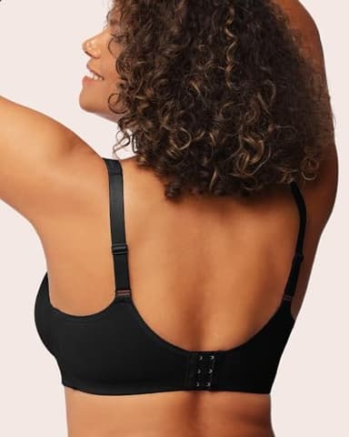 HSIA Minimizer Bras for Women Plus Size, Full Coverage Coolcomfort T Shirt Unlined Bra with Underwire for Heavy Breast, Black 34G - Image 4