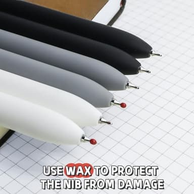 UIXJODO 6 Pcs Gel Pens 0.5mm Quick Dry Black Ink Pens Fine Point Smooth Writing Pen, Cute Office and School Supplies Gifts for Women Teacher Students (6 Pcs Black White Grey Silver) - Image 7