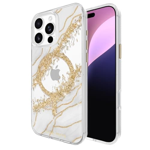 Case-Mate iPhone 16 Pro Max Case [Compatible with MagSafe] - Stylish Marble Phone Case with 12ft Drop Protection - Premium Magnetic Cover for iPhone 16 Pro Max - Karat Granite - Image 1