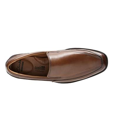 Clarks Men's Tilden Free Loafer, Dark Tan Leather, 9 Wide - Image 3