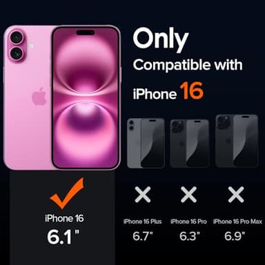 ivoler 3-in-1 Clear Case Designed for iPhone 16 6.1" 2024 with 2 Pack Tempered Glass Screen Protector Military Shockproof Protective Hard Back Slim Phone Cover- Clear - Image 2