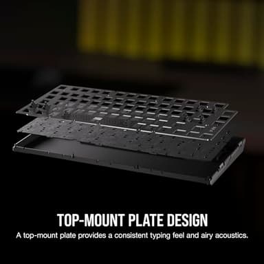 Corsair K65 Plus Wireless 75% RGB Mechanical Gaming Keyboard – Pre-Lubricated MLX Red Linear Switches – PBT Dye-Sub Keycaps – PC, Mac, PS5, PS4, Xbox, iPad – QWERTY NA – Black/Gray - Image 12