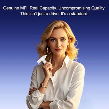 Genuine Apple MFi Certified iPhone USB Flash Drive 256GB - Real Capacity - No Fake Storage, Genuine Lightning, encrypted Auto Backup Photo Stick for iPhone iPad Photos/Videos - Avoid Fake MFi Clones! - Image 2