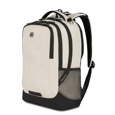 SwissGear Cecil 5505 Laptop Backpack, Cream/Black, 18-Inch - Image 1