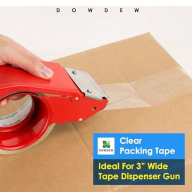 DowDew Clear Packing Tape, [36 Pack] Heavy Duty Packaging Tape 1.88 Inch x 110 Yards Ultra Strong Refill Rolls for Shipping Mailing Moving 3,960 Total Yards - Image 7