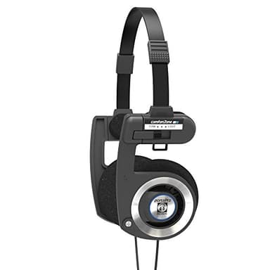 Koss Porta Pro Black On-Ear Headphones, Retro Style, Collapsible Design, Case Included, Black - Image 1