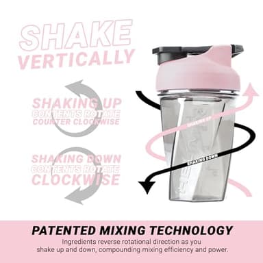 HELIMIX 1.5 Vortex Blender Shaker Bottle Holds Upto 20oz | No Blending Ball or Whisk | USA Made | Portable Pre Workout Whey Protein Drink Shaker Cup | Mixes Cocktails Smoothies Shakes | Top Rack Safe - Image 4