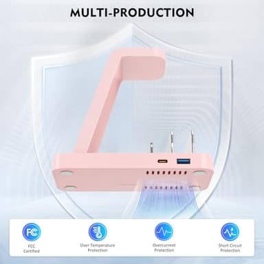 GAUOLN Wireless Charger for iPhone - 5 in 1 Charging Station for Multiple Devices Apple: Fast Wireless Charging Stand Dock for iPhone 16e 16 15 14 13 12 Pro Max Apple Watch (Pink) - Image 5