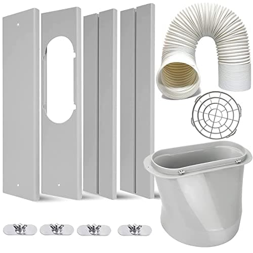 LEZIFU Portable Air Conditioner Kit with Hose, Adjustable Window Seal with 5.9 Inch Diameter 59" Length Hose for Vertical/Horizontal Window - Image 1