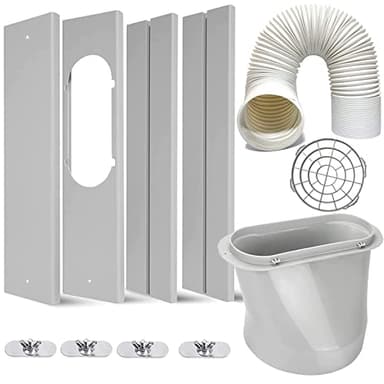 LEZIFU Portable Air Conditioner Kit with Hose, Adjustable Window Seal with 5.9 Inch Diameter 59" Length Hose for Vertical/Horizontal Window - Image 1