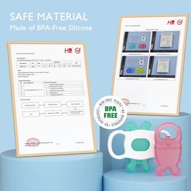 Momcozy Baby Teether Toys, Water Fillable Silicone Cold Baby Teething Toys Chill Teether, Baby Water Teether for Teething Relief 0-12 Months, Green and Pink 2 Pcs - Image 7