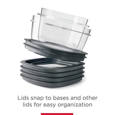 Rubbermaid 28-Piece Clear/Grey Food Storage Containers, Premium Snap Bases, and Various Size Lids, Perfect for Meal Prep, Leftovers, and Dishwasher Safe - Image 5
