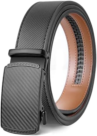 Men's Belts Leather Ratchet Dress Belts for Men Adjustable Belt for Casual Jeans - Image 3