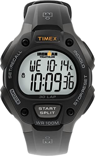 Timex Men's Ironman Triathlon Classic 30 38mm Watch – Gray Case with Black Resin Strap - Image 1