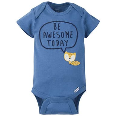 Gerber Baby Boys 5-Pack Short Sleeve Variety Onesies Bodysuits Awesome Fox 6-9 Months - Image 3